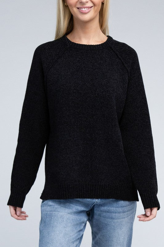 Raglan Chenille Sweater - U Moody