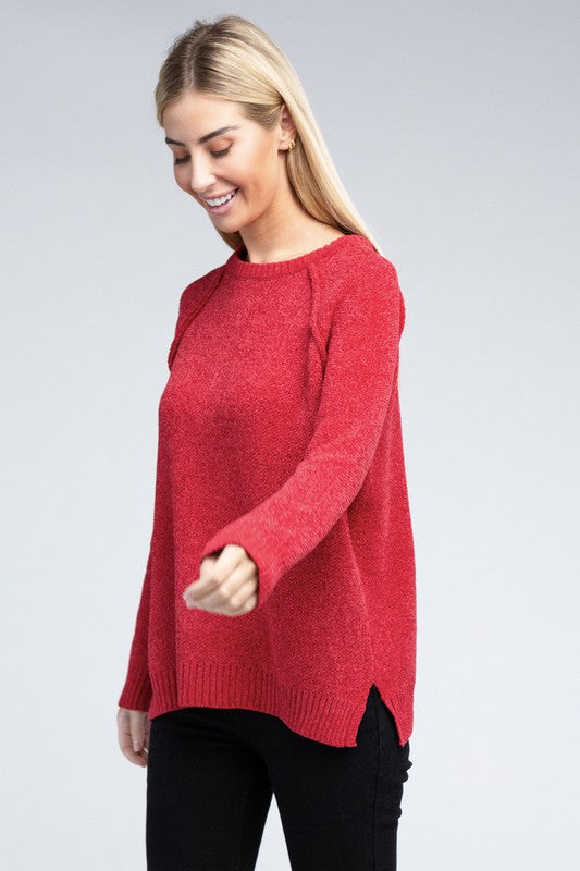 Raglan Chenille Sweater - U Moody