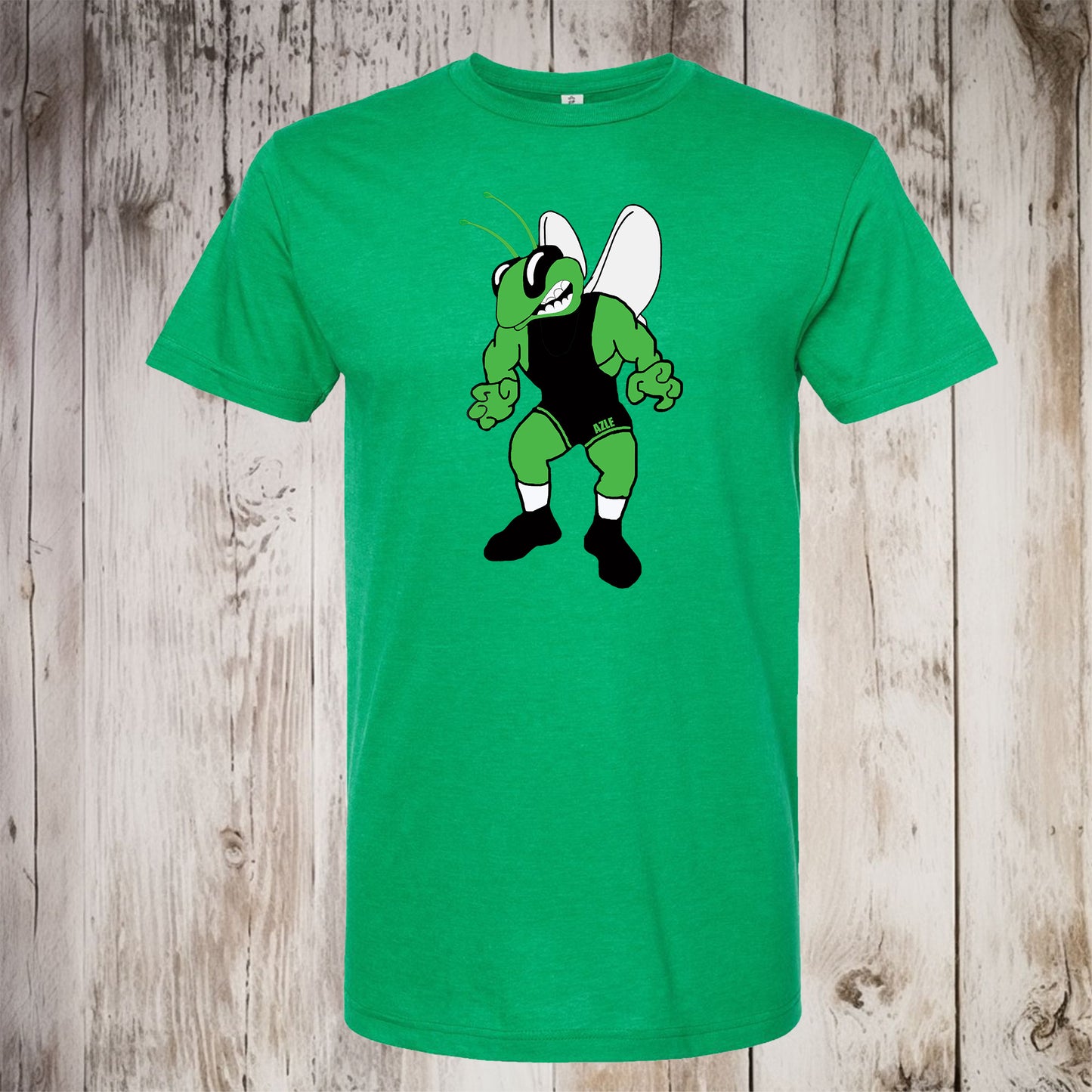 Buzzy wears a singlet