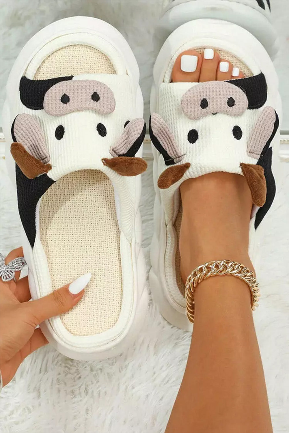 Cow Cushion Slippers - U Moody