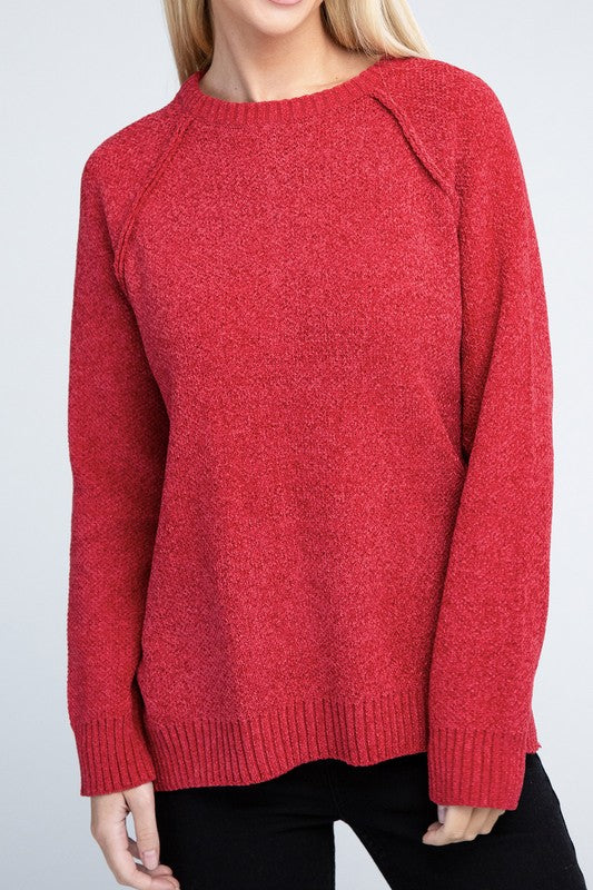 Raglan Chenille Sweater - U Moody