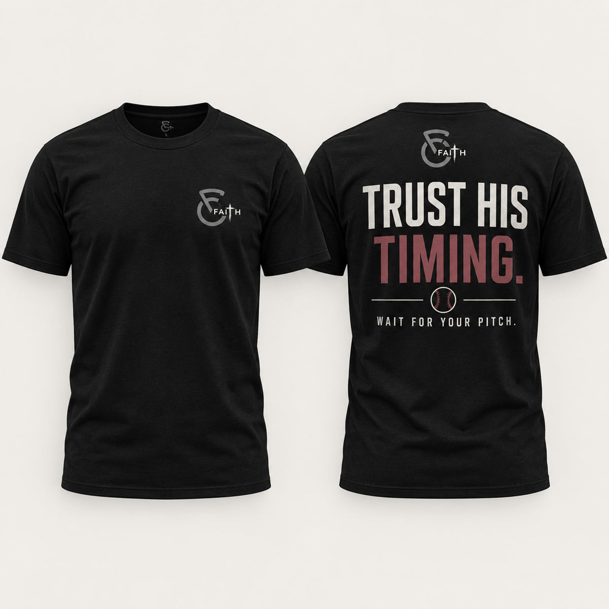 Trust His Timing Baseball Tee