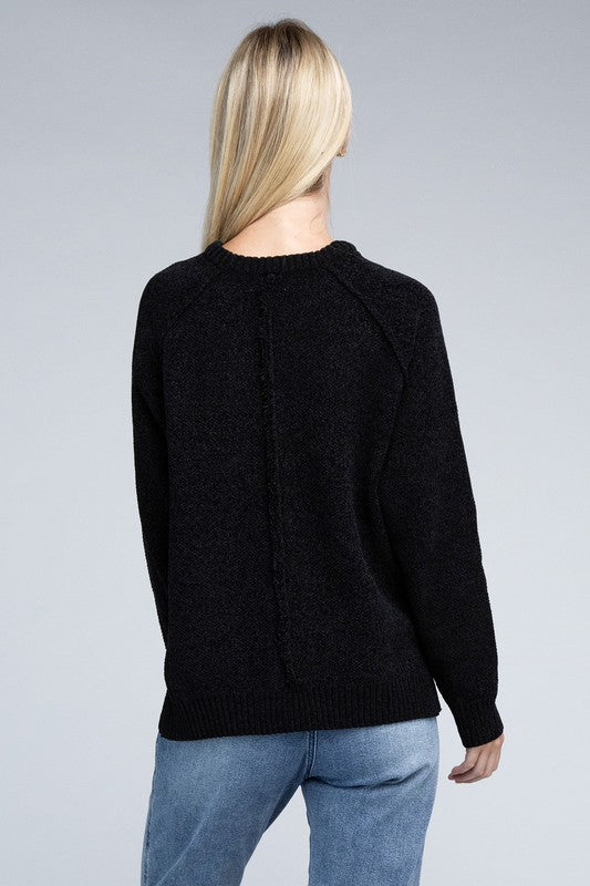 Raglan Chenille Sweater - U Moody