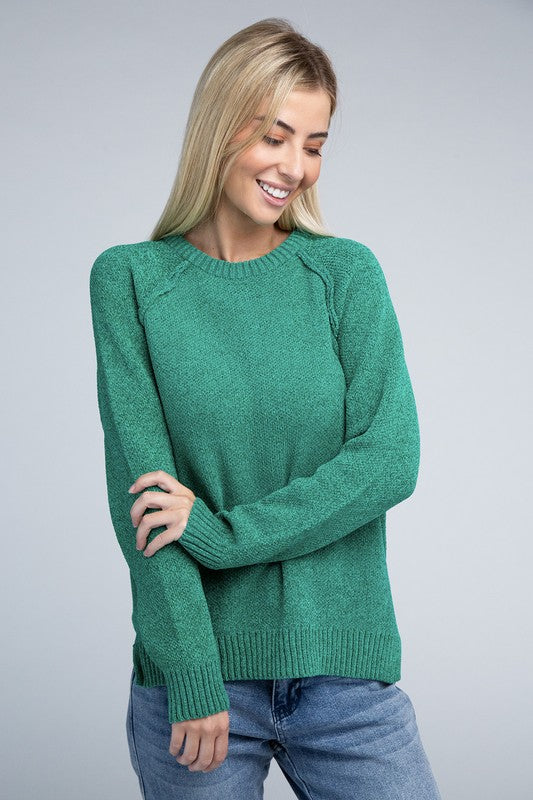 Raglan Chenille Sweater - U Moody