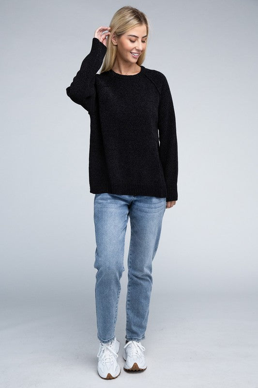 Raglan Chenille Sweater - U Moody