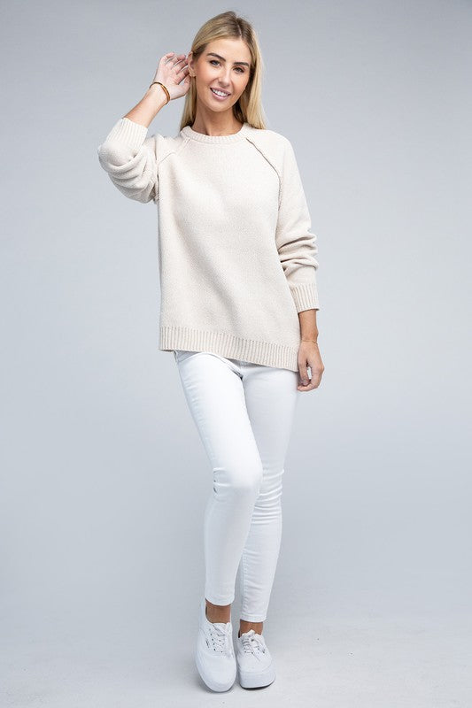Raglan Chenille Sweater - U Moody