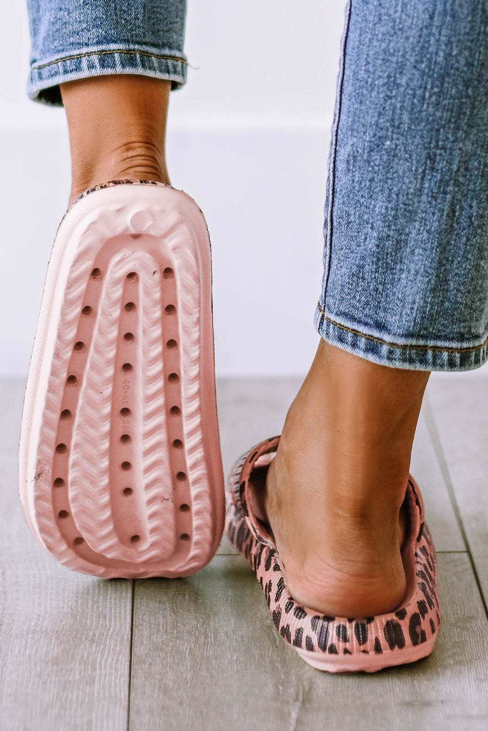 Slipper Slides - Pink Leopard