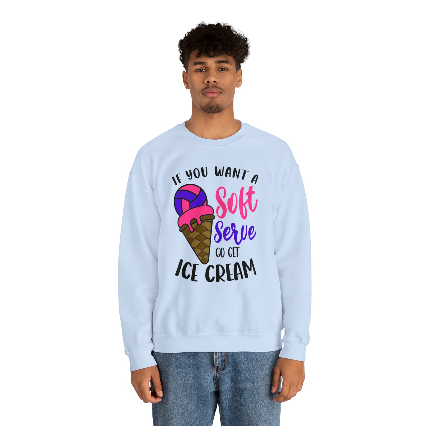 Volleyball- Soft Serve- Crewneck Sweatshirt - U Moody