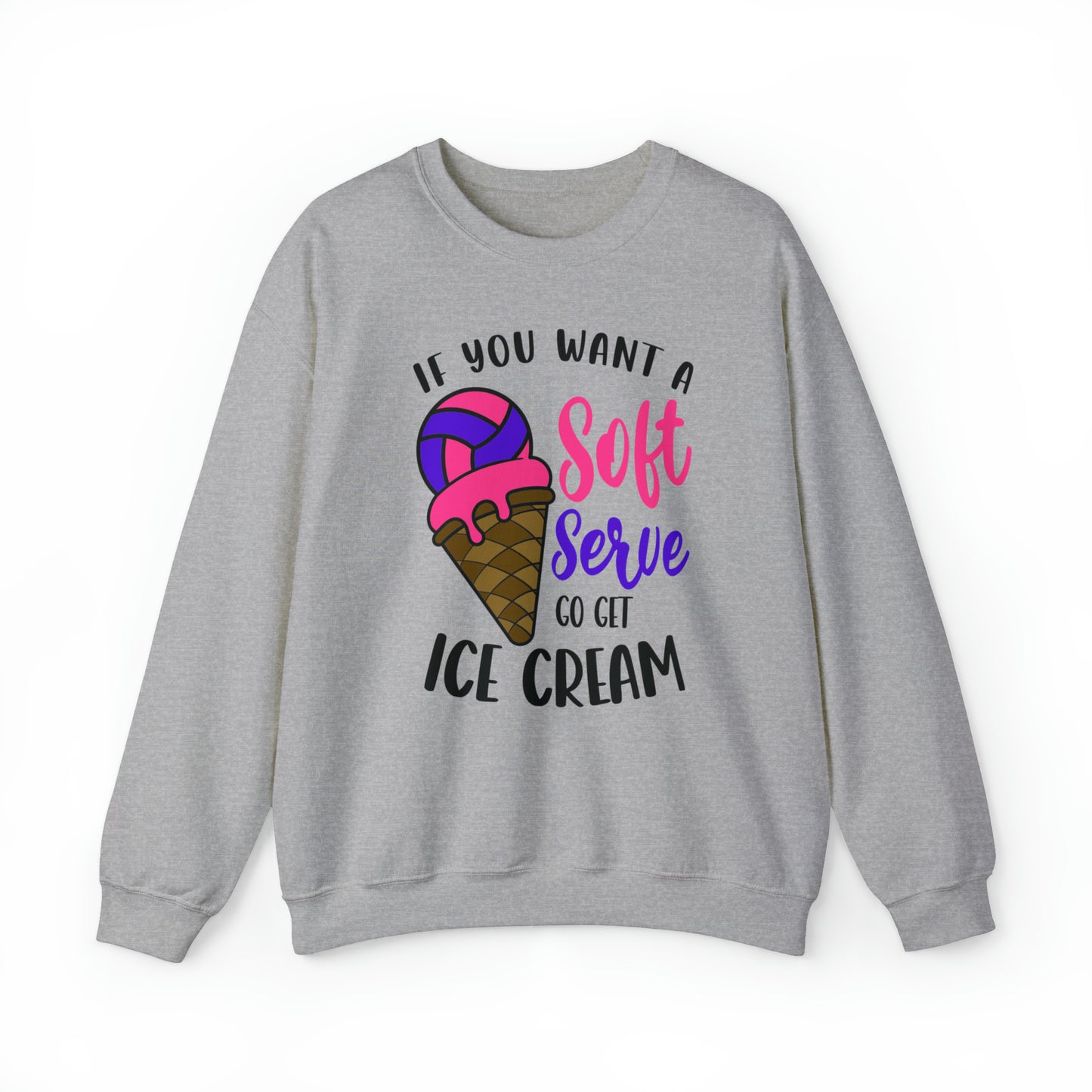 Volleyball- Soft Serve- Crewneck Sweatshirt - U Moody