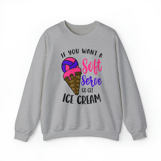 Volleyball- Soft Serve- Crewneck Sweatshirt - U Moody