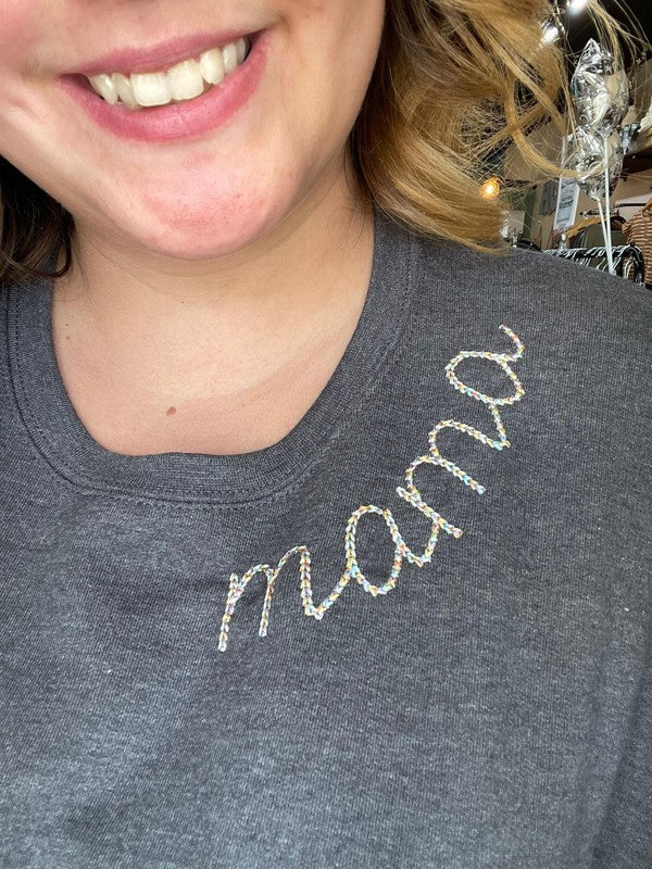Mama Embroidery Sweatshirt - U Moody