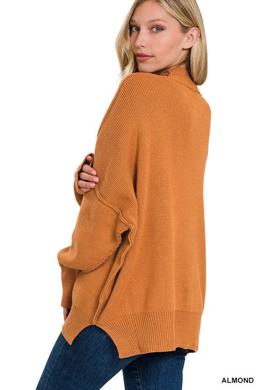 Side Slit Oversized Sweater - U Moody