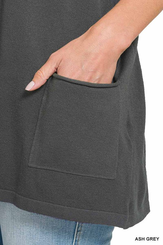 Oversized Front Pocket Sweater - U Moody