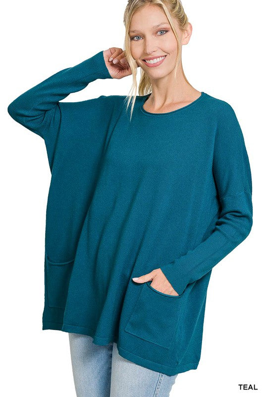 Oversized Front Pocket Sweater - U Moody