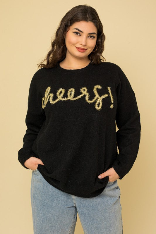 Plus Size Cheers Pullover Sweater - U Moody