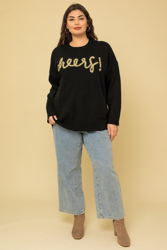 Plus Size Cheers Pullover Sweater - U Moody