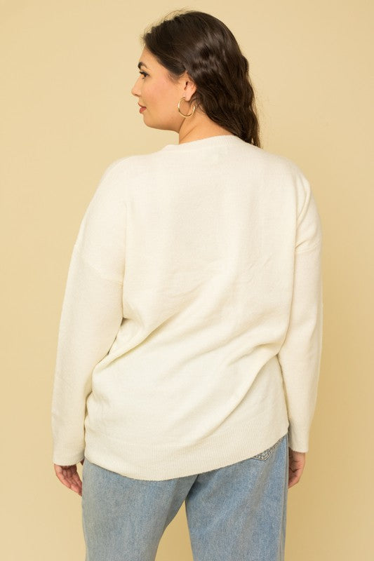 Plus Size Cheers Pullover Sweater - U Moody