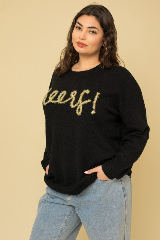 Plus Size Cheers Pullover Sweater - U Moody