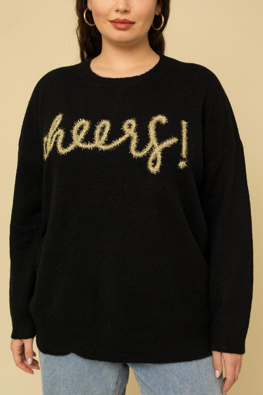 Plus Size Cheers Pullover Sweater - U Moody