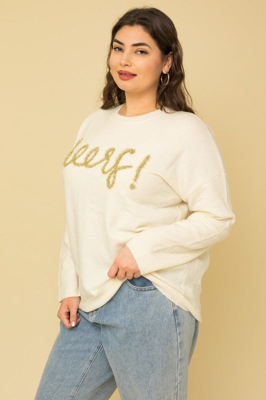 Plus Size Cheers Pullover Sweater - U Moody