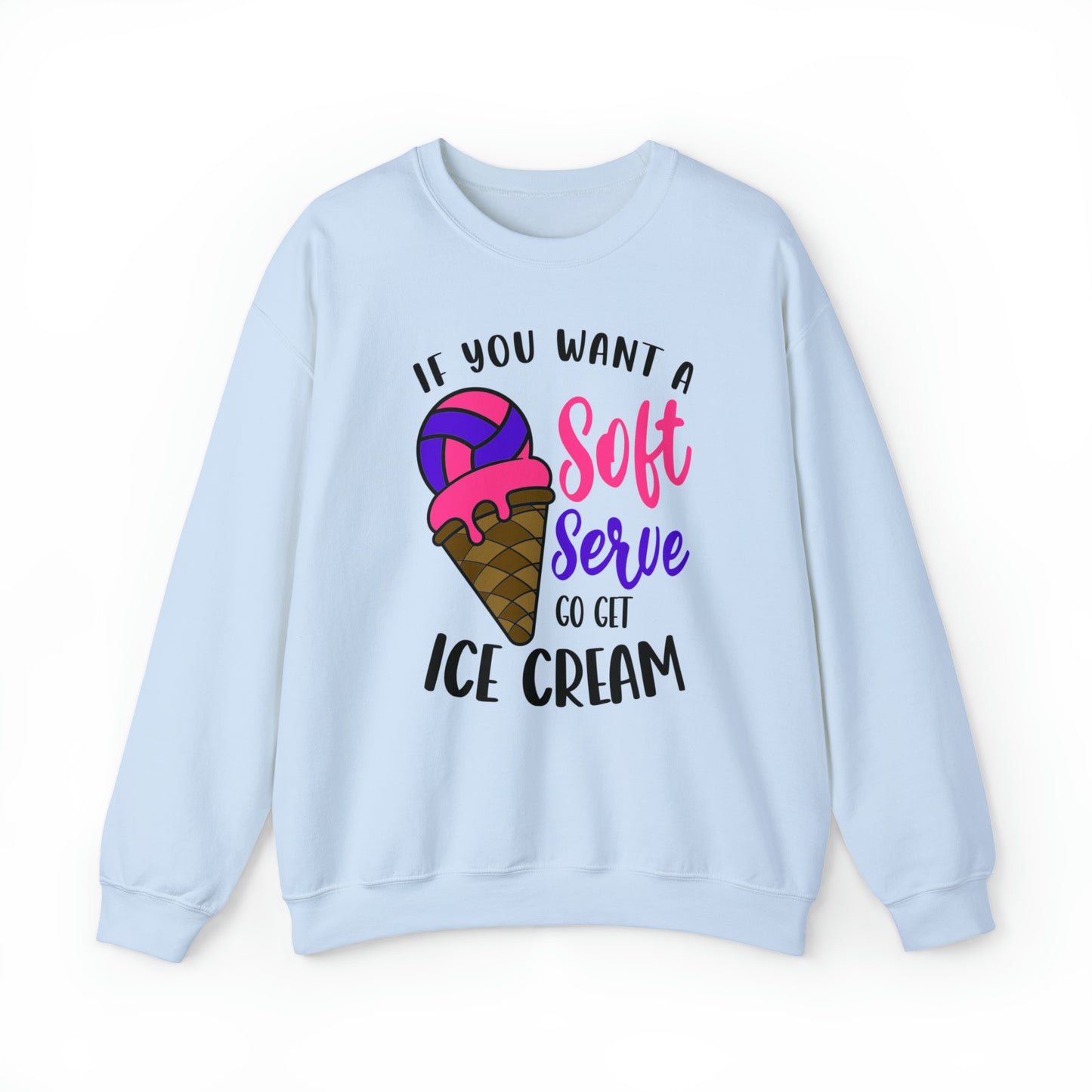 Volleyball- Soft Serve- Crewneck Sweatshirt - U Moody