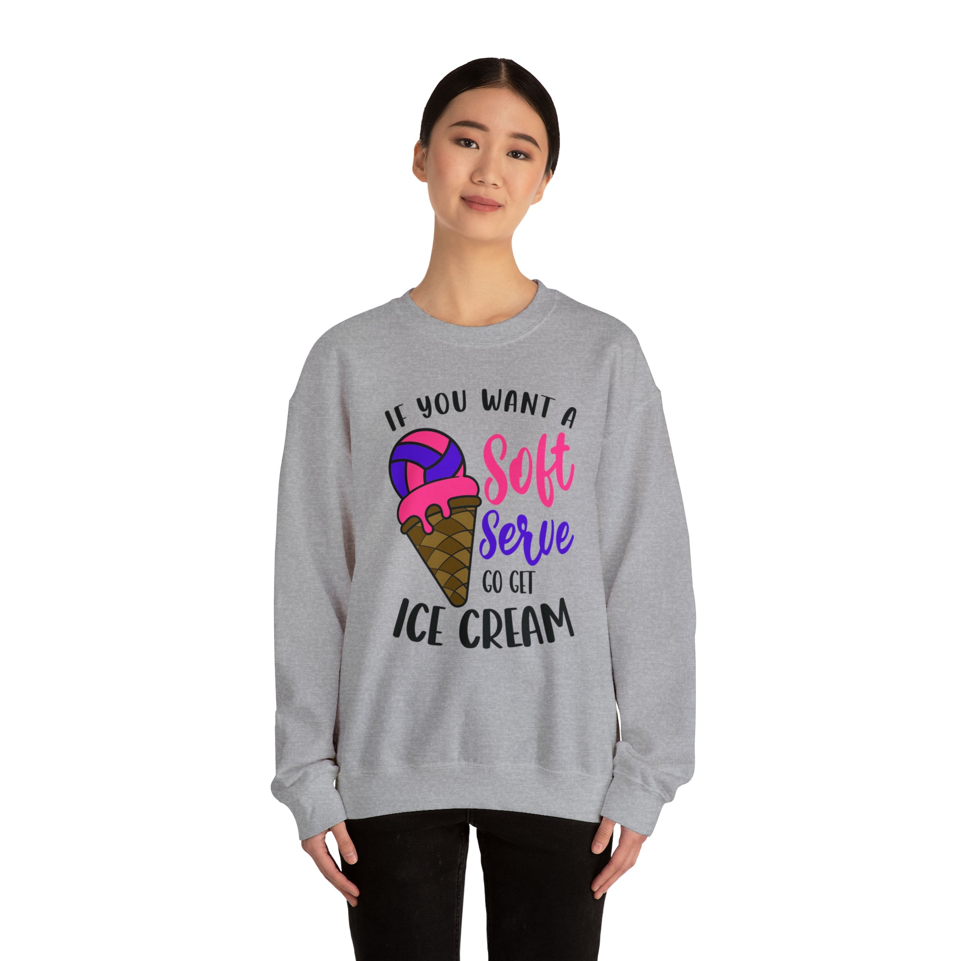 Volleyball- Soft Serve- Crewneck Sweatshirt - U Moody