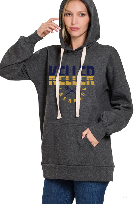 Womens Keller Lacrosse Hoodie- charcoal - U Moody