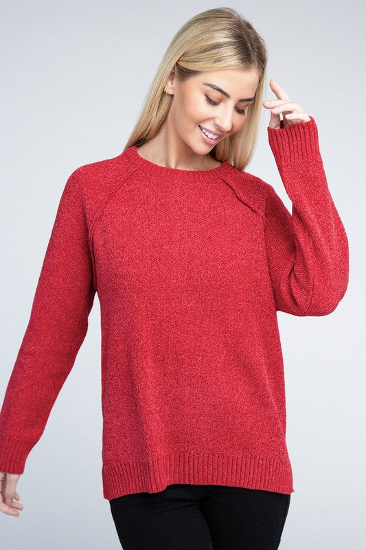 Raglan Chenille Sweater - U Moody