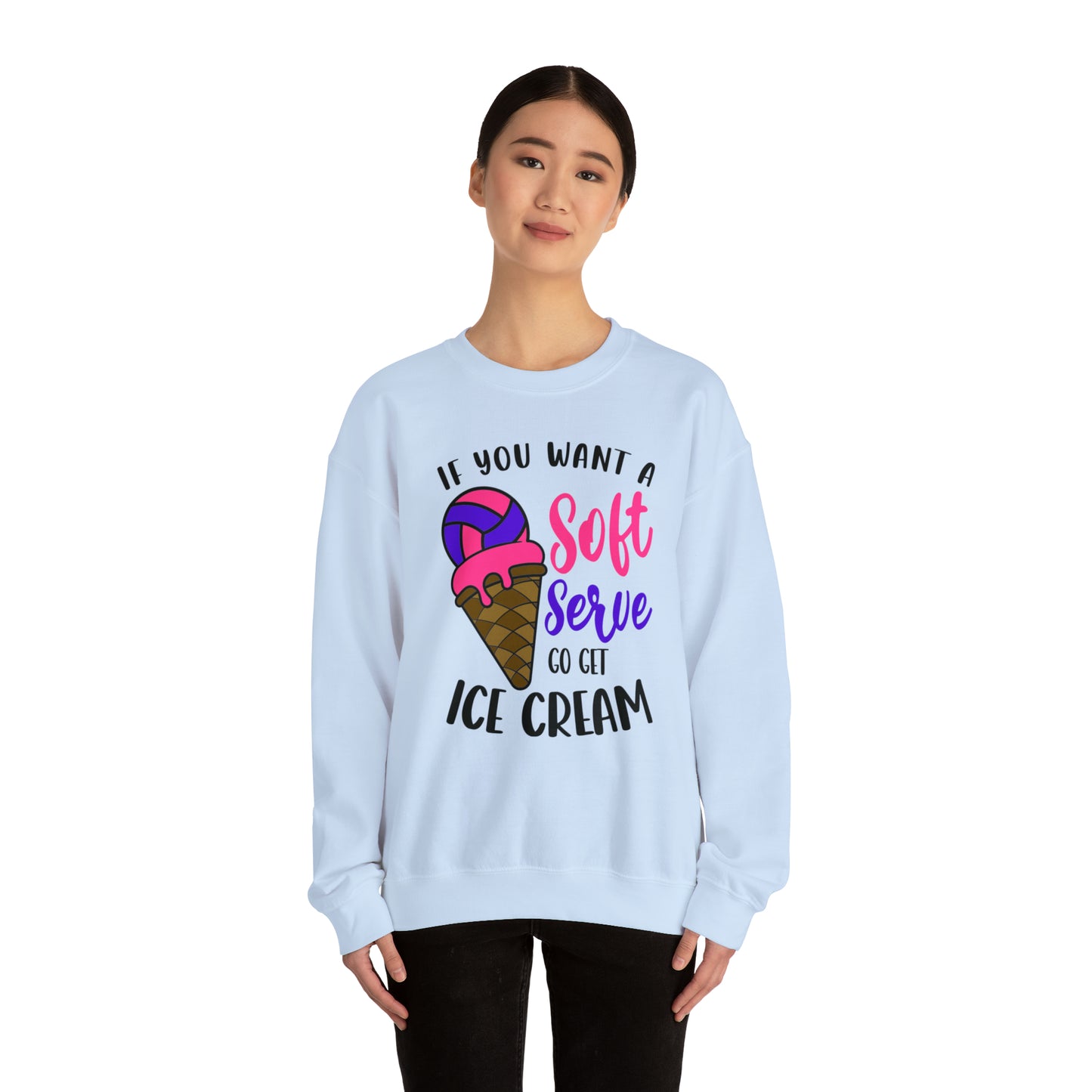 Volleyball- Soft Serve- Crewneck Sweatshirt - U Moody