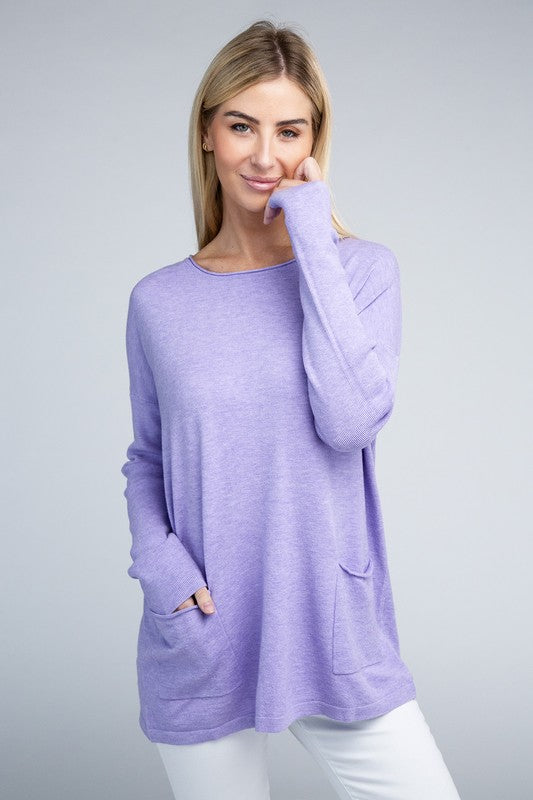 Viscose Front Pockets Sweater - U Moody