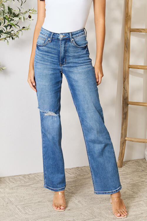 Judy Blue Full Size High Waist Distressed Jeans - U Moody