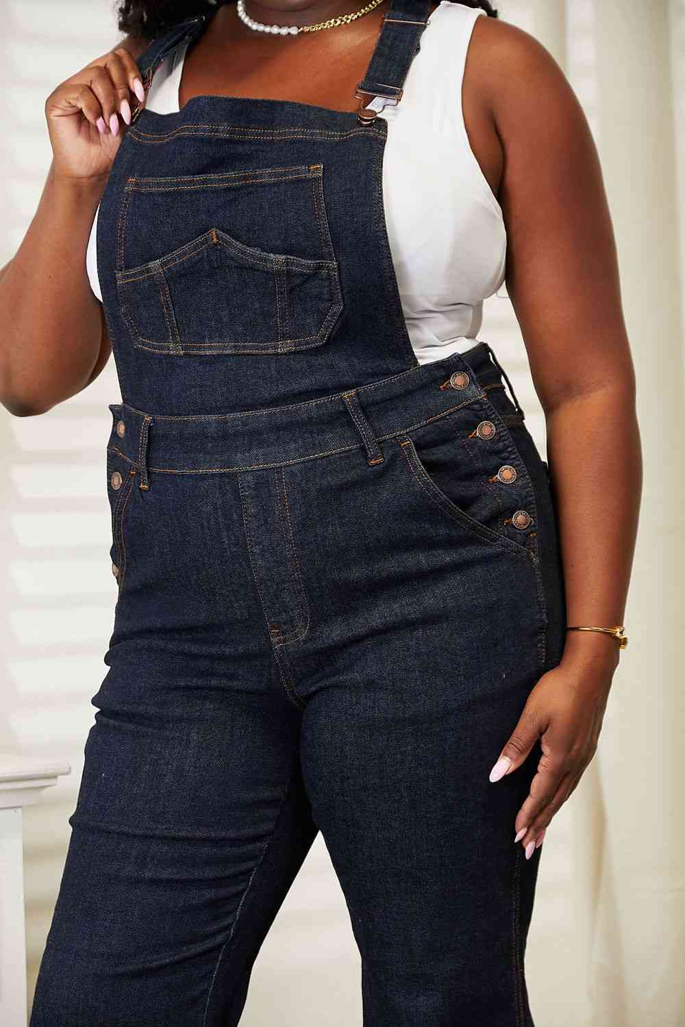 Judy Blue Full Size High Waist Classic Denim Overalls - U Moody