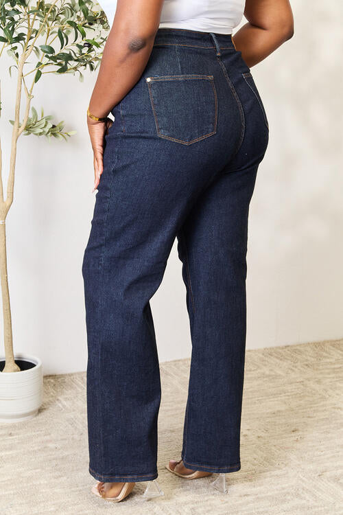 Judy Blue Full Size High Waist Wide Leg Jeans - U Moody