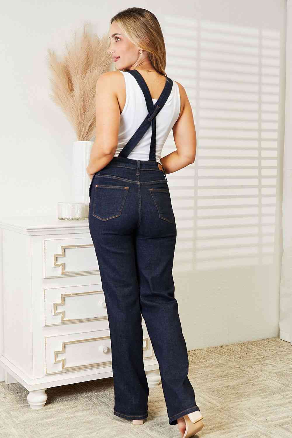 Judy Blue Full Size High Waist Classic Denim Overalls - U Moody